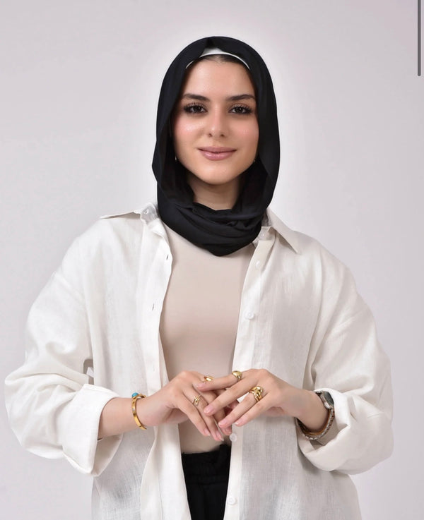 Black easy scarf
